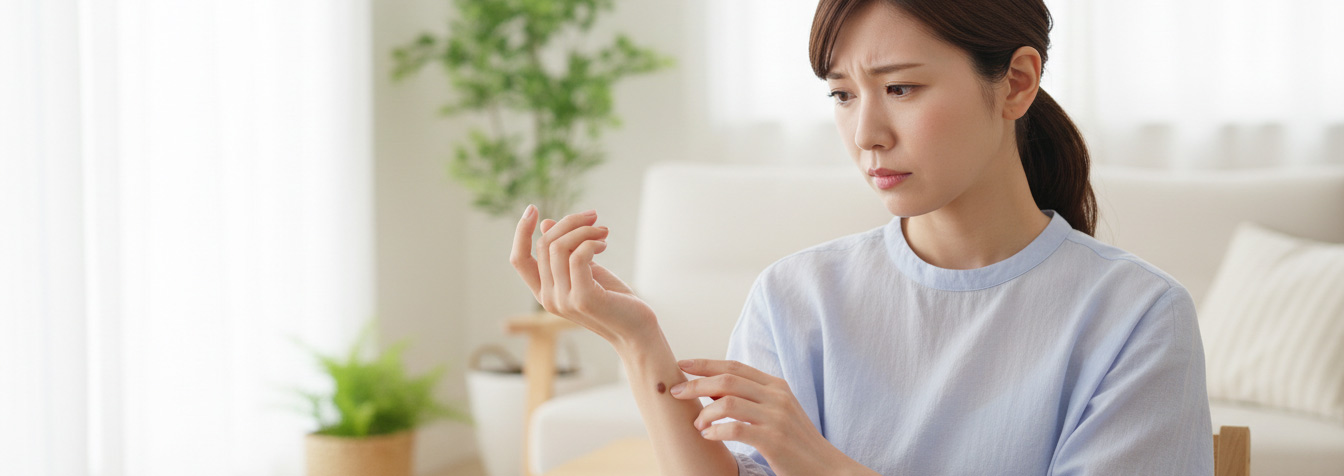 ホクロに悩んでいる人の画像